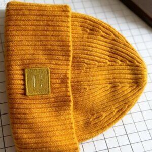 Acne Mustard Yellow Knit Hat